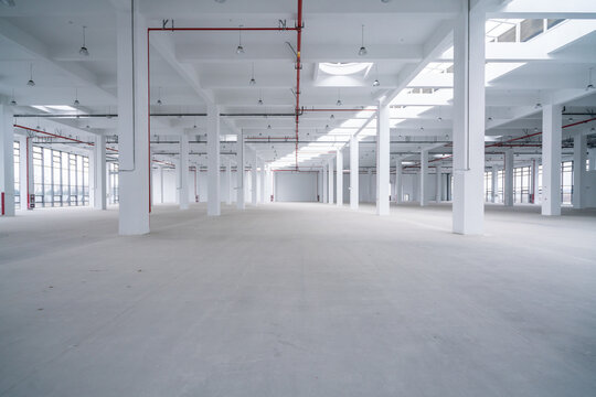 Empty Industrial Warehouse Interior