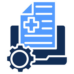 Fototapeta premium Medical Record glyph color icon