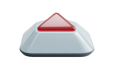 Triangular eject symbol concept highlighting device operation user commands and system controls isolated on transparent background PNG