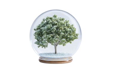 Small snow globe concept highlighting winter decoration festive design and collectible ornament appeal isolated on transparent background PNG