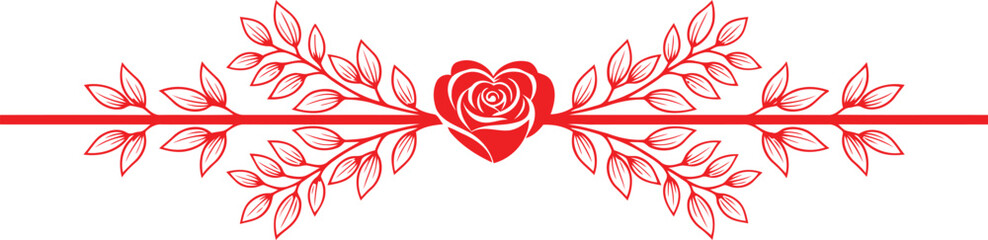 Fototapeta premium Elegant Floral Heart Vector Design for Romantic Celebrations