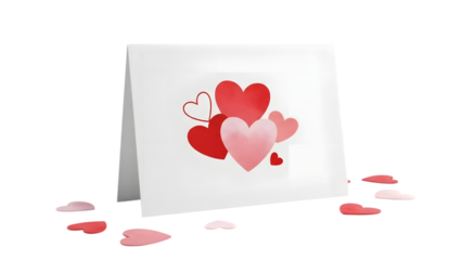 Valentine's day greeting card with hearts