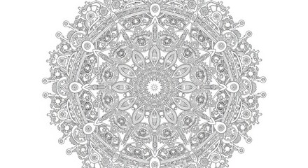 Intricate circular pattern featuring detailed mechanical components forms a complex symmetrical design