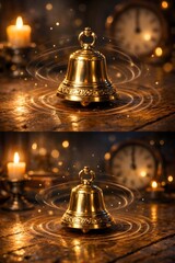 Magical Christmas Bell 3D Illustration
