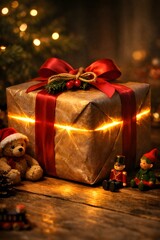 Living Christmas Gift 3D Scene