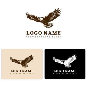 Heritage flying eagle vector logo for tactical branding & outdoor apparel