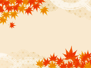 秋和風フレーム背景