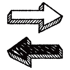 強調や注目に！手書きの矢印イラスト