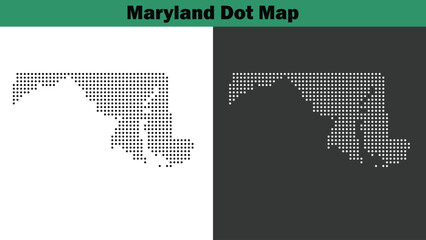 Maryland dot maps vector in the USA