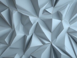 Abstract geometric surface design with textured origami style shapes