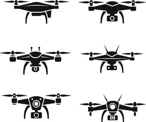 Drone Icons Set untitled vector