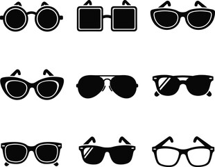 Nine Black Sunglasses Icons Collection silhouette eyewear