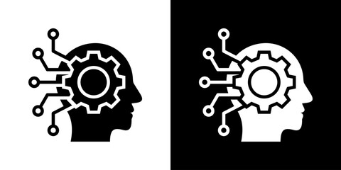 Intelligence Icon Set Vector Collection Isolated In Black And White