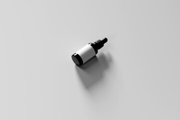 Black Dropper Bottle Mockup for Skincare Serum Branding