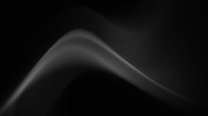 Obraz premium Black and white luxury wavy background with copy space and Grainy noise texture