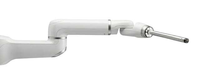Robotic medical arm with surgical probe. Precision automation technology