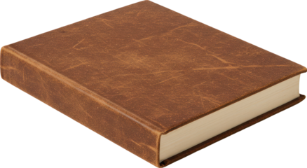 Brown Leather Hardcover Journal Perspective