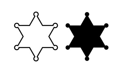 Simple Sheriff Badge Vector Icon