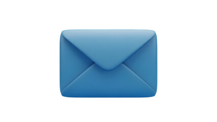 A blue envelope icon on a white background, symbolizing digital communication and messaging