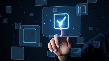 Digital Approval and Confirmation Technology Concept