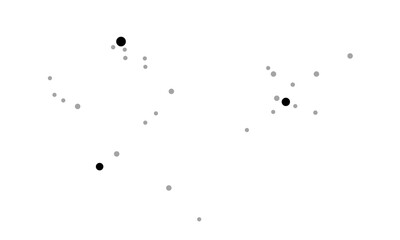 Fototapeta premium 夏の大三角のモノクロイラスト（星のみで連結線なし）