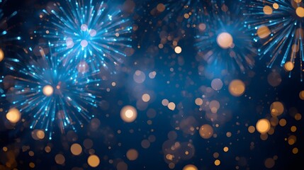 Obraz premium Elegant blue and gold celebratory background for event posters
