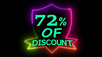 Seventy-two percent discount neon sign