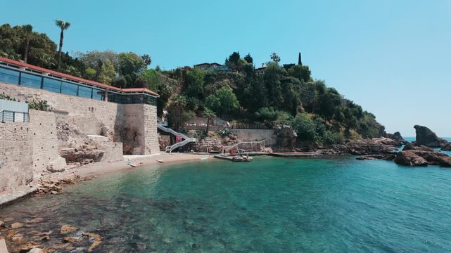 A scenic view of Mediterranean coastal city Antalya in Turkey