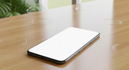 A professional's hands diligently work on an office desk with a smartphone and modern technology nearby indoors