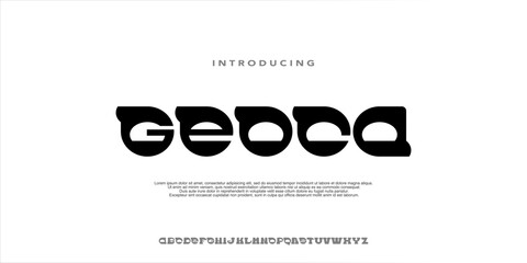 Geoca Font Futuristic Bold Alphabet,Creative Font Typeface design