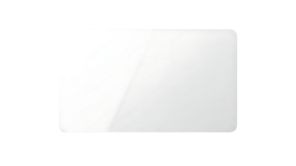 Blank White Card with Rounded Corners on White Background