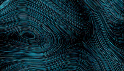 Abstract Digital Wave Pattern in Deep Blue and Teal