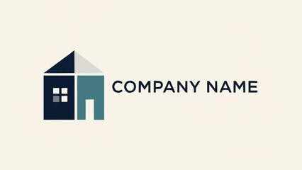 Modern Abstract House Logo Design with Company Name Placeholder.
