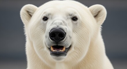 Majestic Polar Bear Portrait Wildlife Closeup Face.