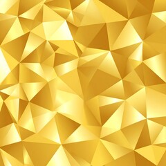 Geometric golden abstract background with triangle shapes and glossy effect