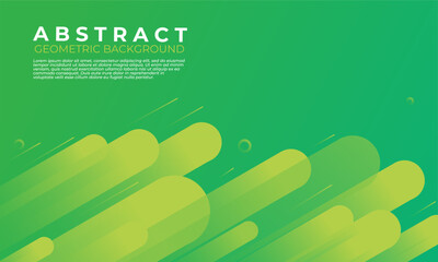 Abstract green geometric background with futuristic gradient shapes and elegant lines for modern corporate web design.