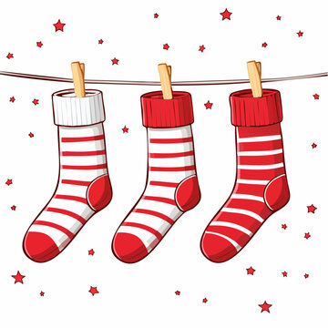 Socken auf einer Leine