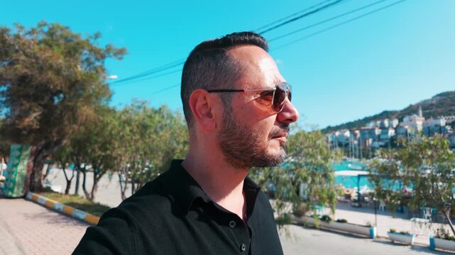A tourist visit Finike, a historic coastal town in Antalya, Turkey.