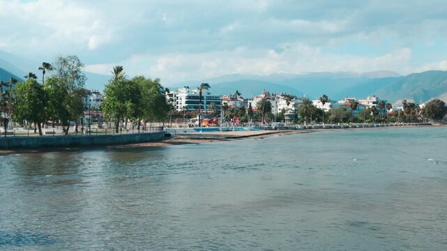 Scenic view of Finike, a historic coastal town in Antalya, Turkey.