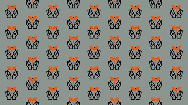 Cute Fox Pattern Seamless Background Illustration.