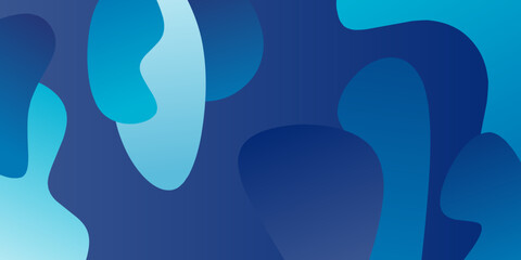 Obraz premium Fluid Forms. Dynamic blue shapes dance in a seamless symphony of color, creating a modern, abstract backdrop for creative expression.
