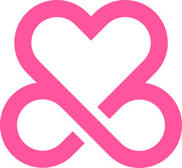 the logo is the love infinity. Unique and elegant.