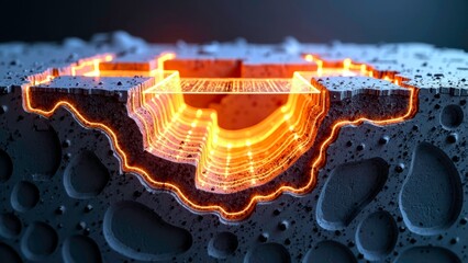 Diagram of Underground Heat Flow Foundation Pit Depression Device