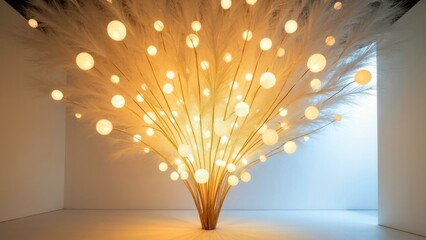 Indoor display diagram of tree shaped lamp device