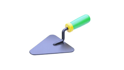 3D Trowel tool icon on transparent background