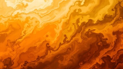Vibrant orange abstract art with swirling patterns