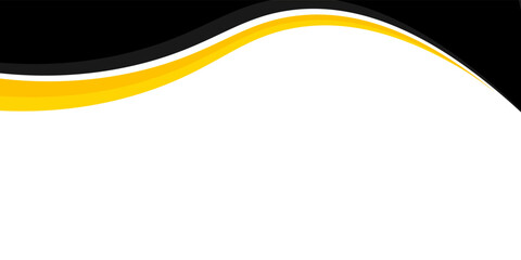 Abstract Wavy Ribbon Design With Black, White And Gold Curves For Modern Backgrounds modern abstrack illustration eps10