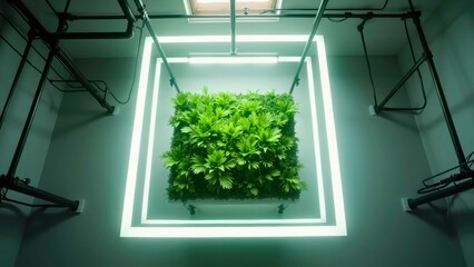 Bracket structure luminous green plant device