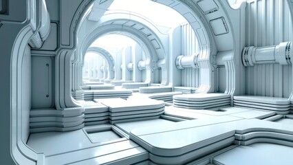 Future cabin with open and deep space