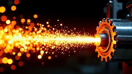 Close up of flame injection mechanical device